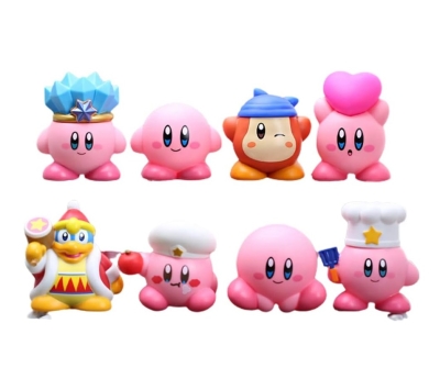 Kirby Cupcake Temalı 8 Parça Figür Seti