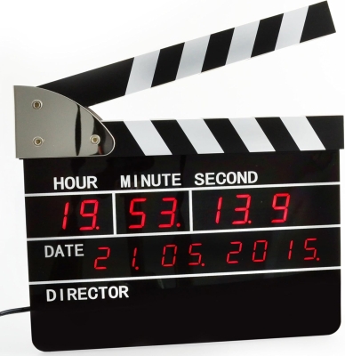 Klaket Tasarımlı Alarmlı Dijital Masa ve Duvar Saati