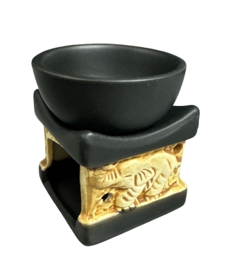 Küçük Fil Desenli Mini Seramik Mumlu Buhurdanlık