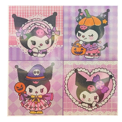 Kuromi Diy Kendin Yap Fotoğraf Çerçeveli Mozaik Elmas Boyama Jumbo Boy