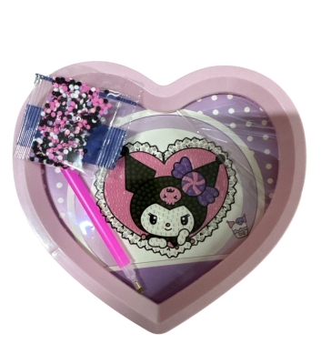 Kuromi Kalpli Özel Tasarım Elmas Mozaik Boyama Seti Pembe