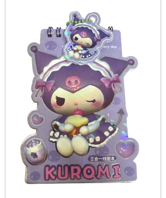 Kuromi Stickerlı Mini Not Defteri