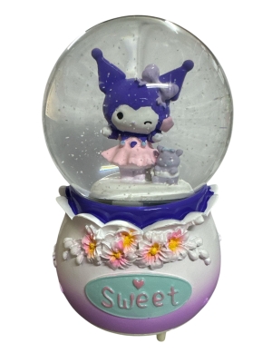 Kuromi Sweet Göz Kırpan Müzikli Işıklı Püskürtmeli Büyük Boy Kar Küresi