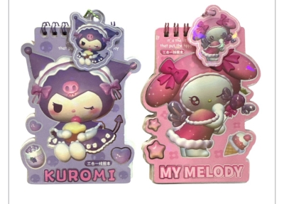 Kuromi Ve My Melody Stickerlı Mini 2 Adet Not Defteri