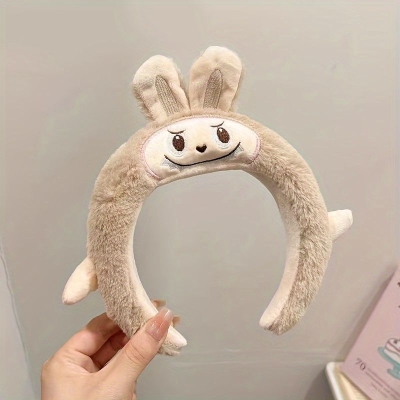 Labubu Figürlü Peluş Taç Açık Kahverengi