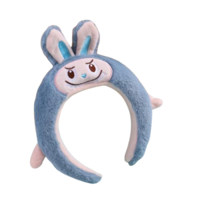 Labubu Figürlü Peluş Taç Mavi