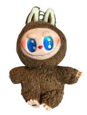 Labubu Peluş Çanta Süsü Anahtarlık Kahverengi