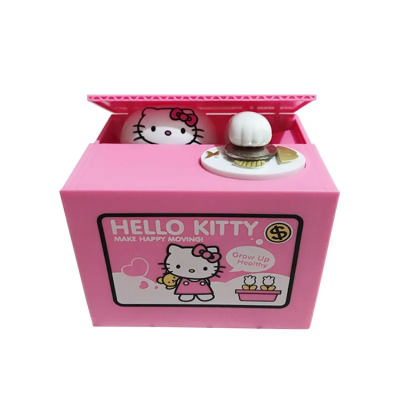 Müzikli Pilli Para Alan Yiyen Hırsız Tasarım Hello Kitty Kumbara