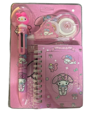 My Melody Çok Renkli Tükenmez Kalem Not Defteri Şerit Silici Seti