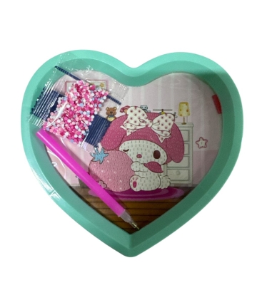 My Melody Kalpli Özel Tasarım Elmas Mozaik Boyama Seti Turkuaz