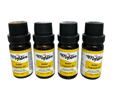 Mystica Amber Aroma Yağı Esansiyel Yağ Buhurdanlık Kokusu 4 Adet