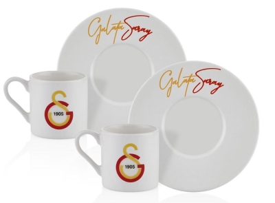 Neva Galatasaray El Yazılı 2'li Kahve Fincan Takımı