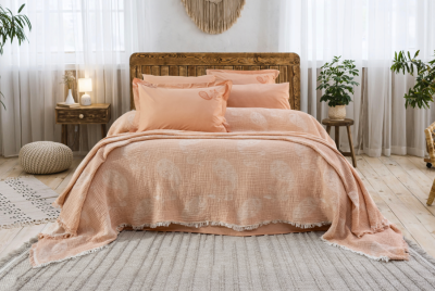 Nijuu Home Selection Concept Edna Somon Çift Kişilik Müslin Pike Takımı