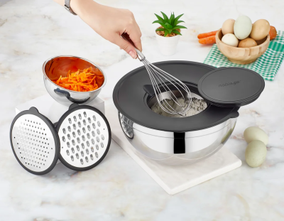 Noble Life Çelik Rendeli Karıştırma Saklama Kabı