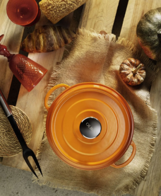 OLİKA Iron 24cm Demir Döküm Derin Tencere Turuncu