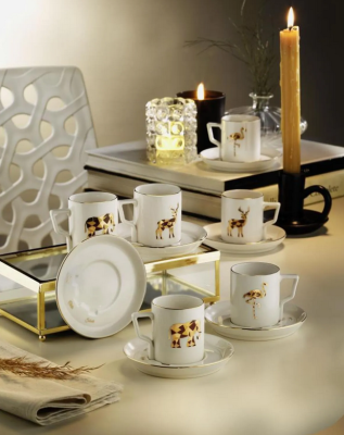 OLİKA Mira 12 Parça Fincan Seti Animals