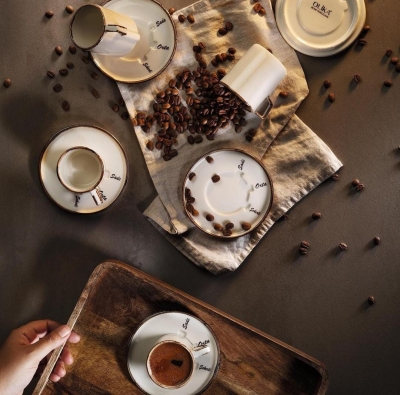 Olika Orta Sade Şekerli Türk Kahvesi Fincan Takımı