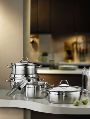 Olika Zeus 8 Parça Süzgeçli Çelik Tencere Seti