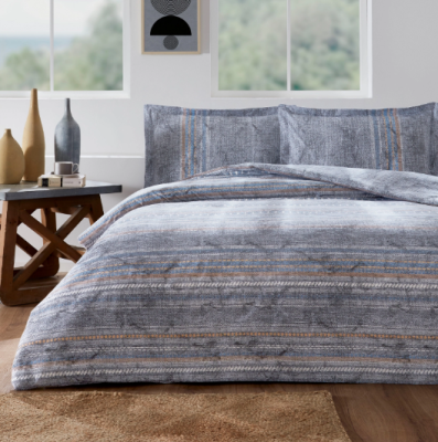 Özdilek Colorado Çift Kişilik Lastikli Fitted Çarşaf Nevresim Takımı Mavi