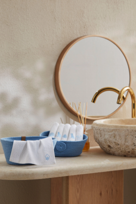 Özdilek Wipure 12'li Nakışlı Yıkanabilir Havlu Peçete 20x20 cm Mavi