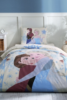 Özdilek Frozen Winter Tek Kişilik Disney Lisanslı Lastikli Fitted Çarşaf Çocuk Nevresim Takımı