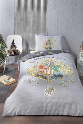 Özdilek Harry Potter Hogwarts Magic Tek Kişilik Lisanslı Fitted Çarşaf Çocuk Nevresim Takımı