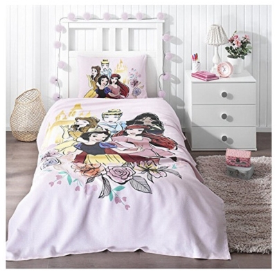 Özdilek Lisanslı Disney Princess Rose Pike Takımı Tek Kişilik Ranforce Lastikli Çarşaf