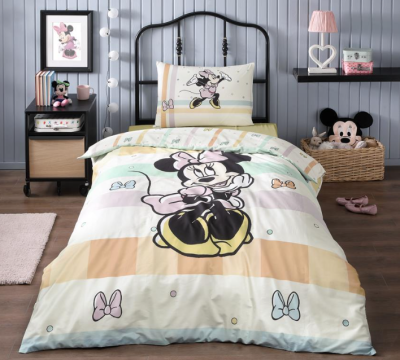Özdilek Lisanslı Sarı Minnie Mouse Tek Kişilik Nevresim Takımı
