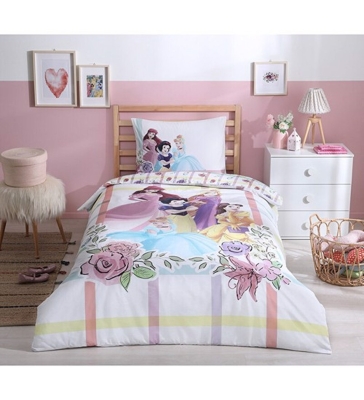 Özdilek Princess Tek Kişilik Lisanslı Lastikli Fitted Çarşaf Nevresim Takımı