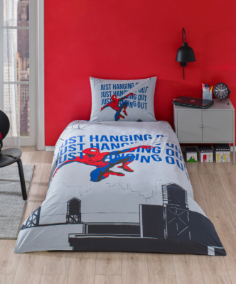 Özdilek Spiderman Blue Web Tek Kişilik Lisanslı Lastikli Çocuk Nevresim Takımı