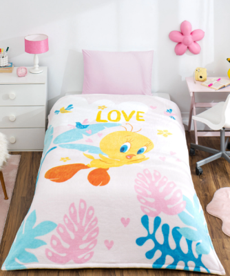 Özdilek Tweety Lisanslı Tek Kişilik Çocuk Battaniyesi 150x200 cm