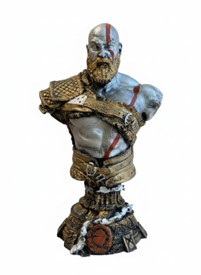 Özel Yapım God of War Kratos 3D Büst Figürü