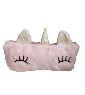 Pembe Peluş Unicorn Kalem Kutusu Kalemlik