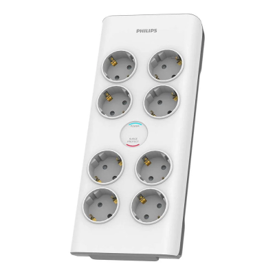 Philips Spn7080wa/62 Akım Korumalı Priz 900j 8'li