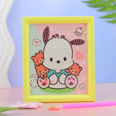 Pochacco Özel Tasarım Elmas Mozaik Boyama Seti Sarı