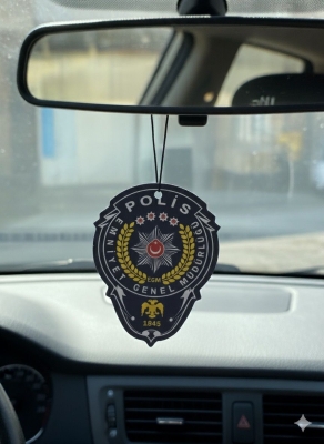 Polis Armalı Logolu Renkli Çift Taraflı Araba Araç Kokusu 10 Adet