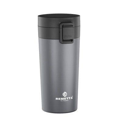 Remetta Mug PLUS ( İçi ve Dışı Paslanmaz Çelik ) 380 ml Termos Gri
