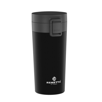 Remetta Mug PLUS ( İçi ve Dışı Paslanmaz Çelik ) 380 ml Termos Siyah