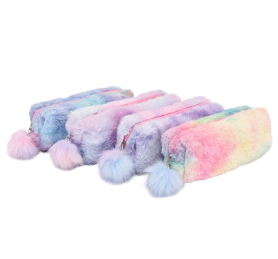 Rengarenk Peluş Kalemlik Kalem Kutusu