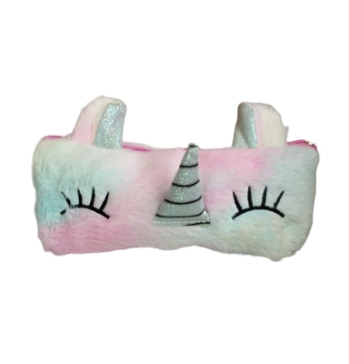 Rengarenk Peluş Unicorn Kalem Kutusu Kalemlik