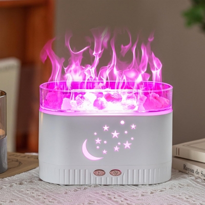 Renkli Led Tuz Kristali Hava Nemlendiricili Difüzör Beyaz