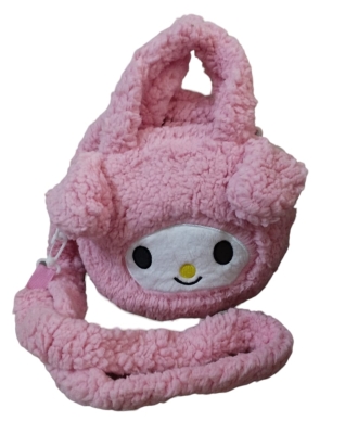 Sanrio My Melody Pembe Peluş Omuz El Çantası