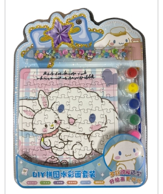 Sanrio Cinnamoroll Puzzle Sticker Boyama Boya Seti