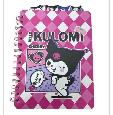 Sanrio Kuromi Ayraçlı Spiralli Not Defteri