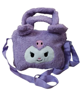 Sanrio Kuromi Mor Peluş Omuz El Çantası