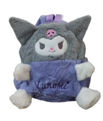 Sanrio Kuromi Peluş Gri Mor Sırt Çantası