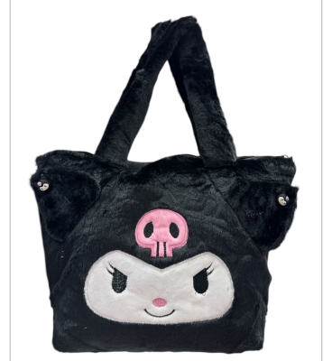 Sanrio Kuromi Peluş Kol Çantası Siyah