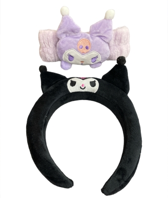 Sanrio Kuromi Taç Bandana Seti Siyah Mor