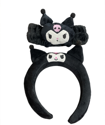 Sanrio Kuromi Taç Bandana Seti Siyah