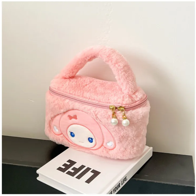 Sanrio My Melody Peluş Kozmetik Bakım Makyaj Çantası Pembe